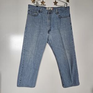 Levis Vintage Mens 505 Regular Fit Jeans 40x27 Blank Red Tag TAILORED 90s Y2k